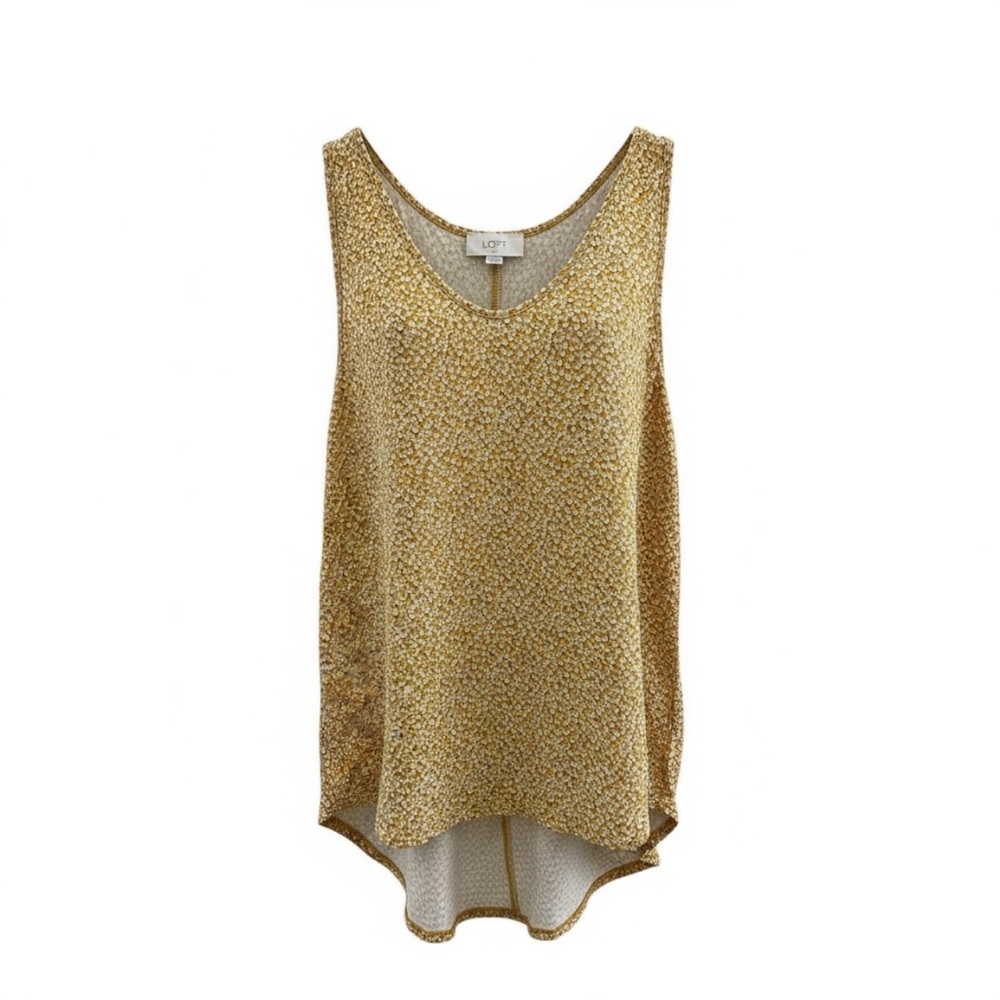 LOFT Outlet Mustard Sleeveless Blouse